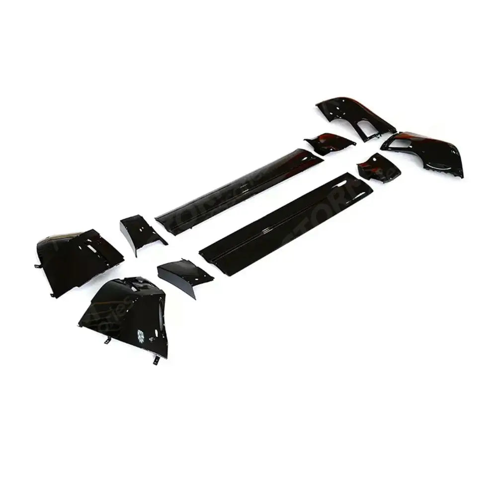 Full Exterior Moulding Set (10pc) In Gloss Black For Land Rover Defender L663 90 2020 On