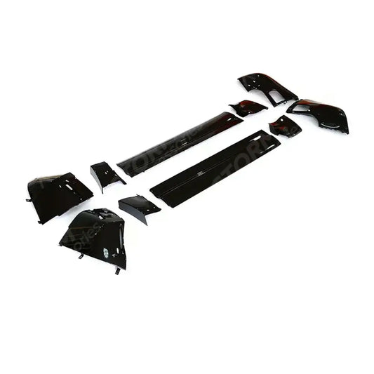Full Exterior Moulding Set (10pc) In Gloss Black For Land Rover Defender L663 90 2020 On