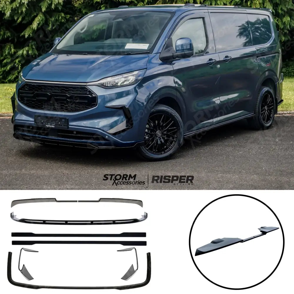 Full Low Line Aero Kit V2 In Gloss Black For Ford Transit Custom MK2 SWB 2024 on