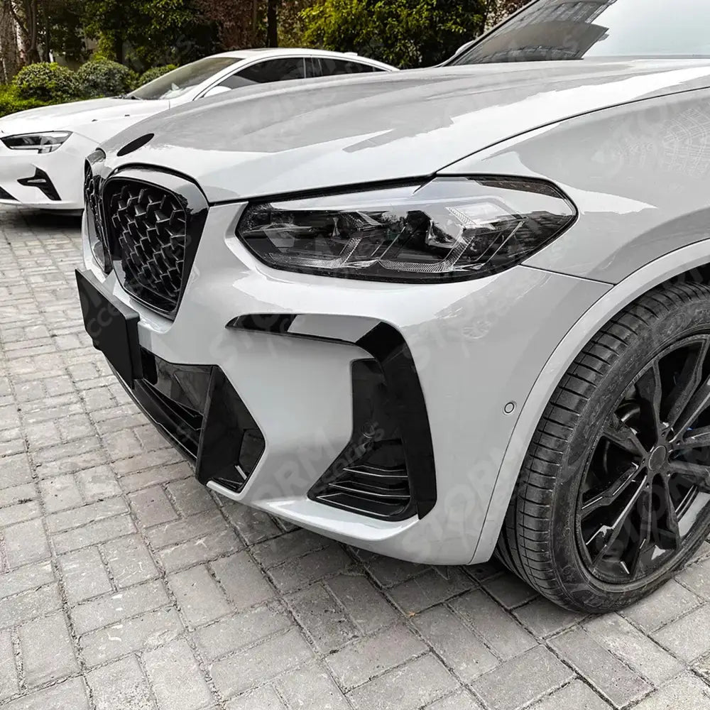 Gloss Black For BMW X3 G01 & X4 G02 2020+ M Sport Front Canards In