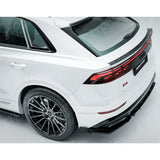 Gloss Black Rear Diffuser & Side Splitters For Audi Q8 S Line 2023+