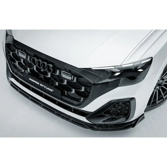 Gloss Black Risper Front Splitter Lip For Audi Q8 S Line 2023+