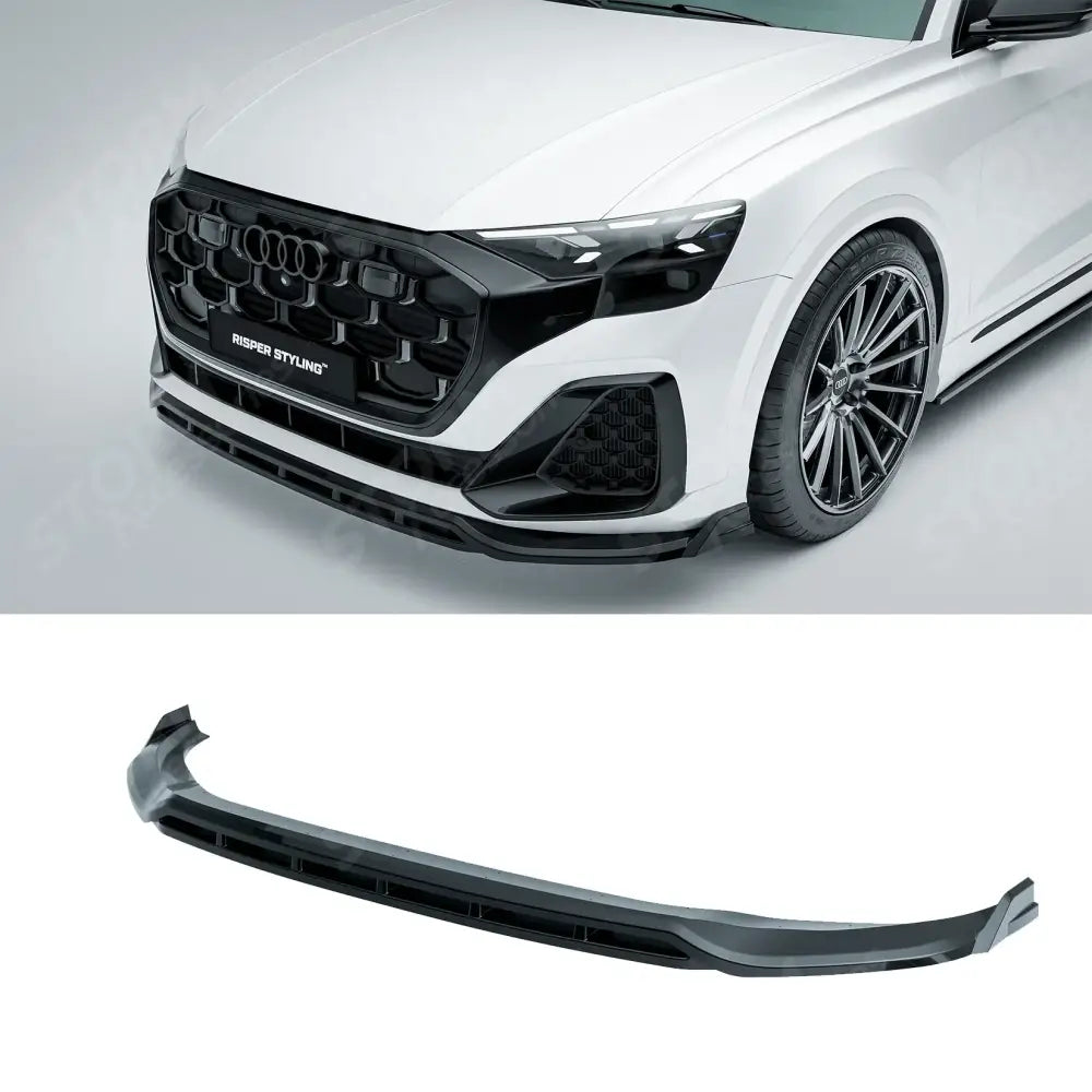 Gloss Black Risper Front Splitter Lip For Audi Q8 S Line 2023+