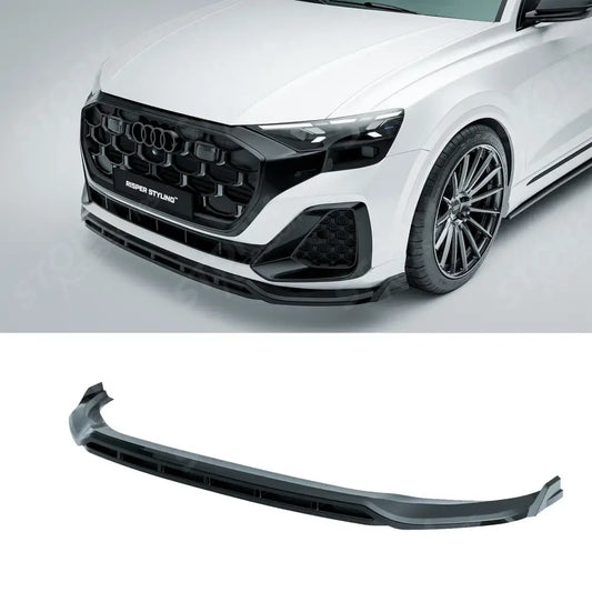 Gloss Black Risper Front Splitter Lip For Audi Q8 S Line 2023+