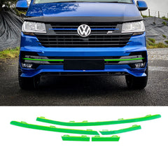 Vw T6.1 2019 On Transporter Front Bumper Lower 5pcs Grille Trim Inserts Choose Colour Green