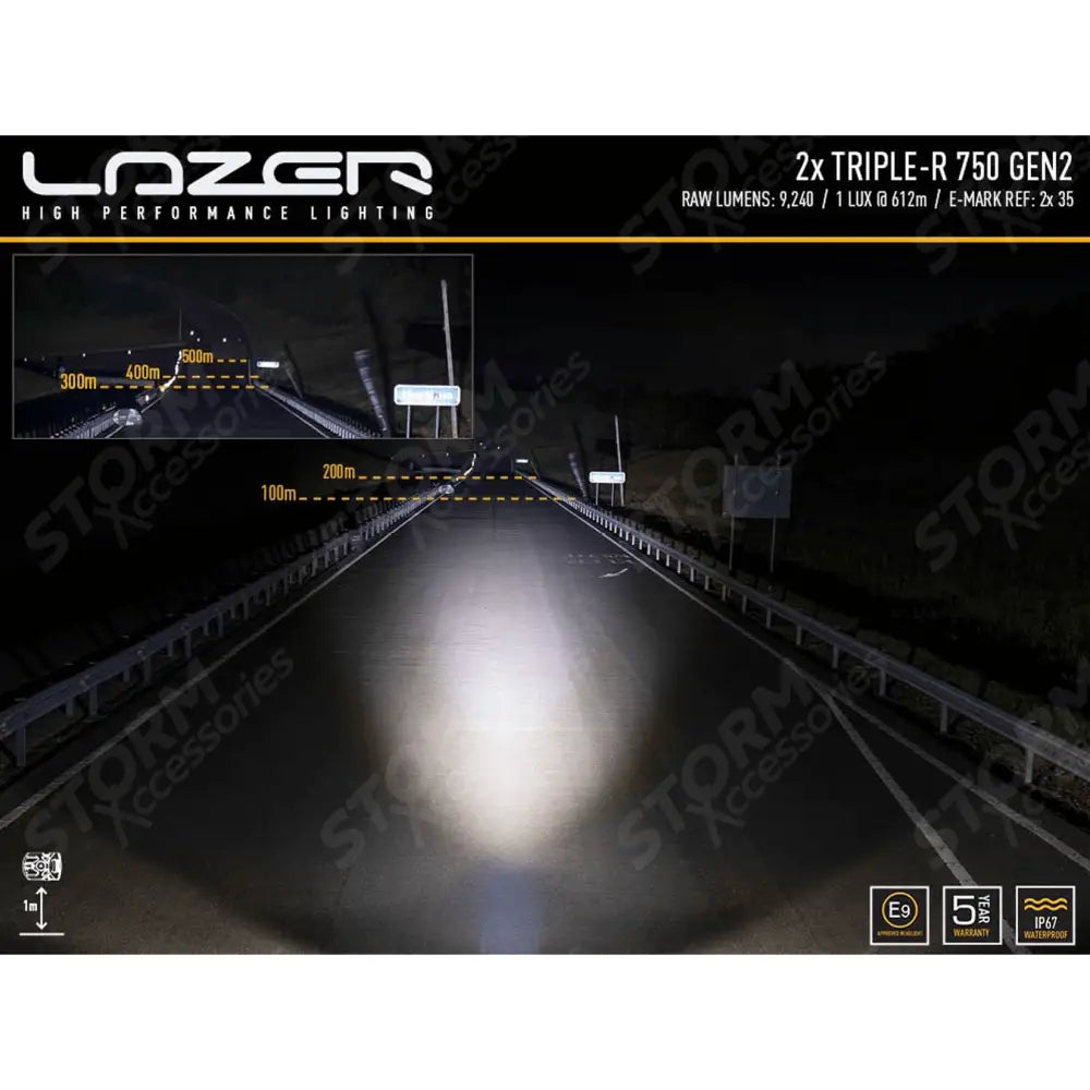 Grille Kit Triple R 750 With Side Lights For Volkswagen Amarok (2023+) Lazer