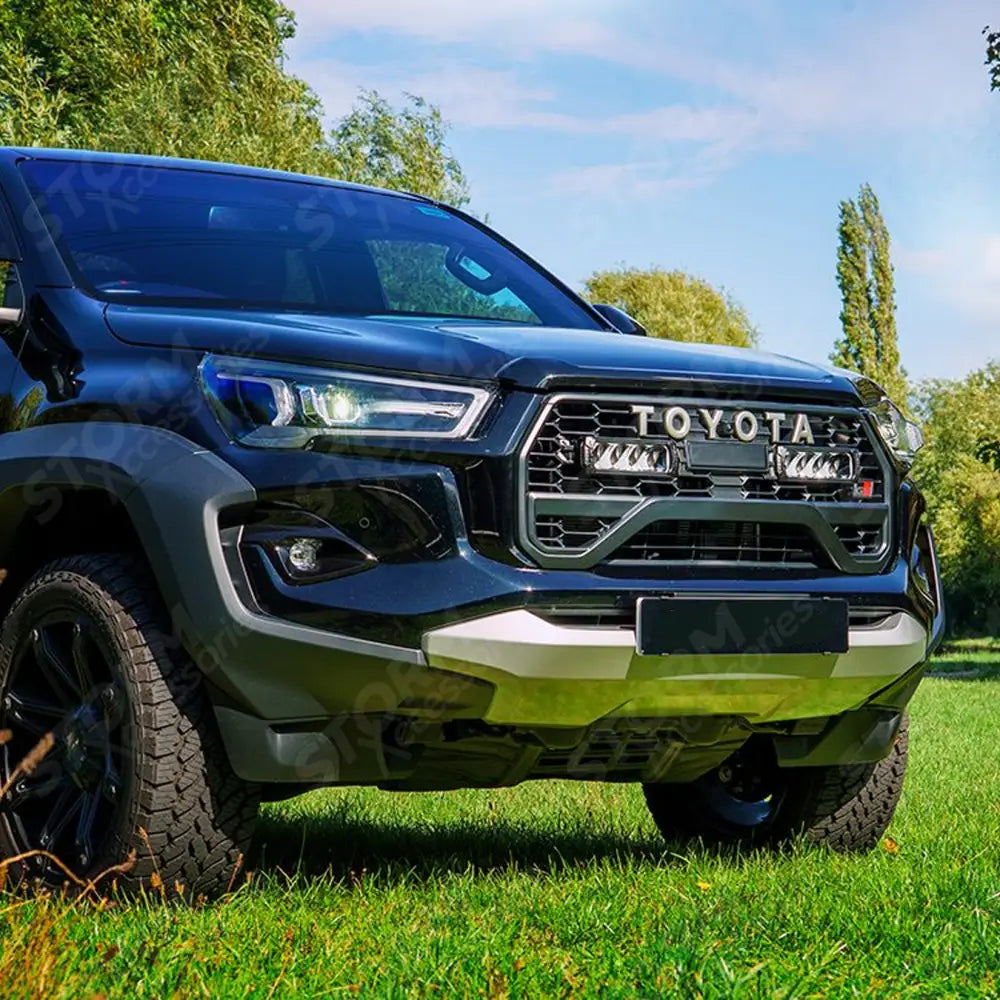Grille Kit With Side Lights For Toyota Hilux GR Sport (2024+) Triple-R 750 Lazer Lamp
