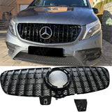 Gt Front Grille Gloss Black For Mercedes Viano W447 Facelift 2020-2024