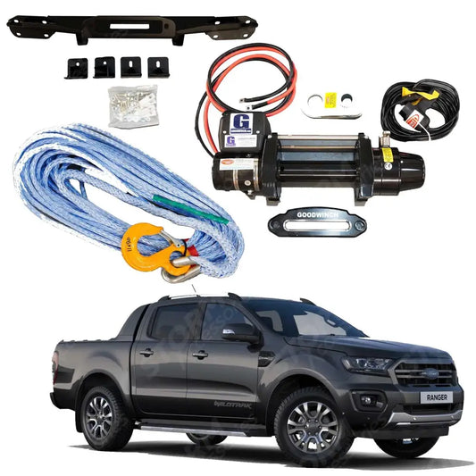 Hidden Winch Kit Mount Winch Rope For Ford Ranger T6 Wildtrak 2019-2022