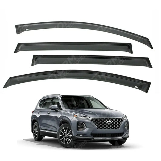 Hyundai Santa Fe 2019 On Egr Quad Wind Deflectors - External Fit