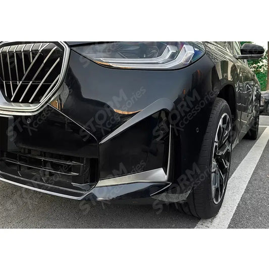 In Gloss Black For BMW X3 G45 2025+ M-Sport Front Bumper Canards