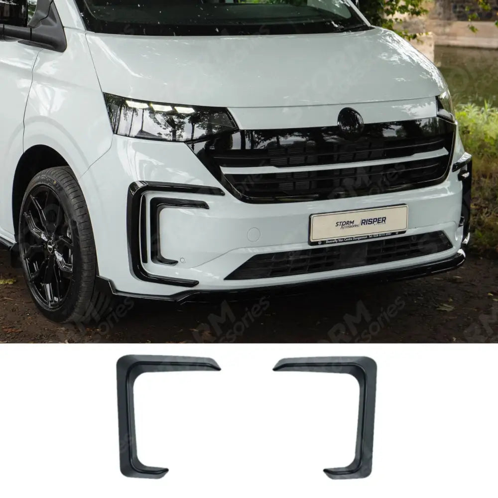 Inner Canard Loops In Gloss Black For Volkswagen Transporter T7 2025 on