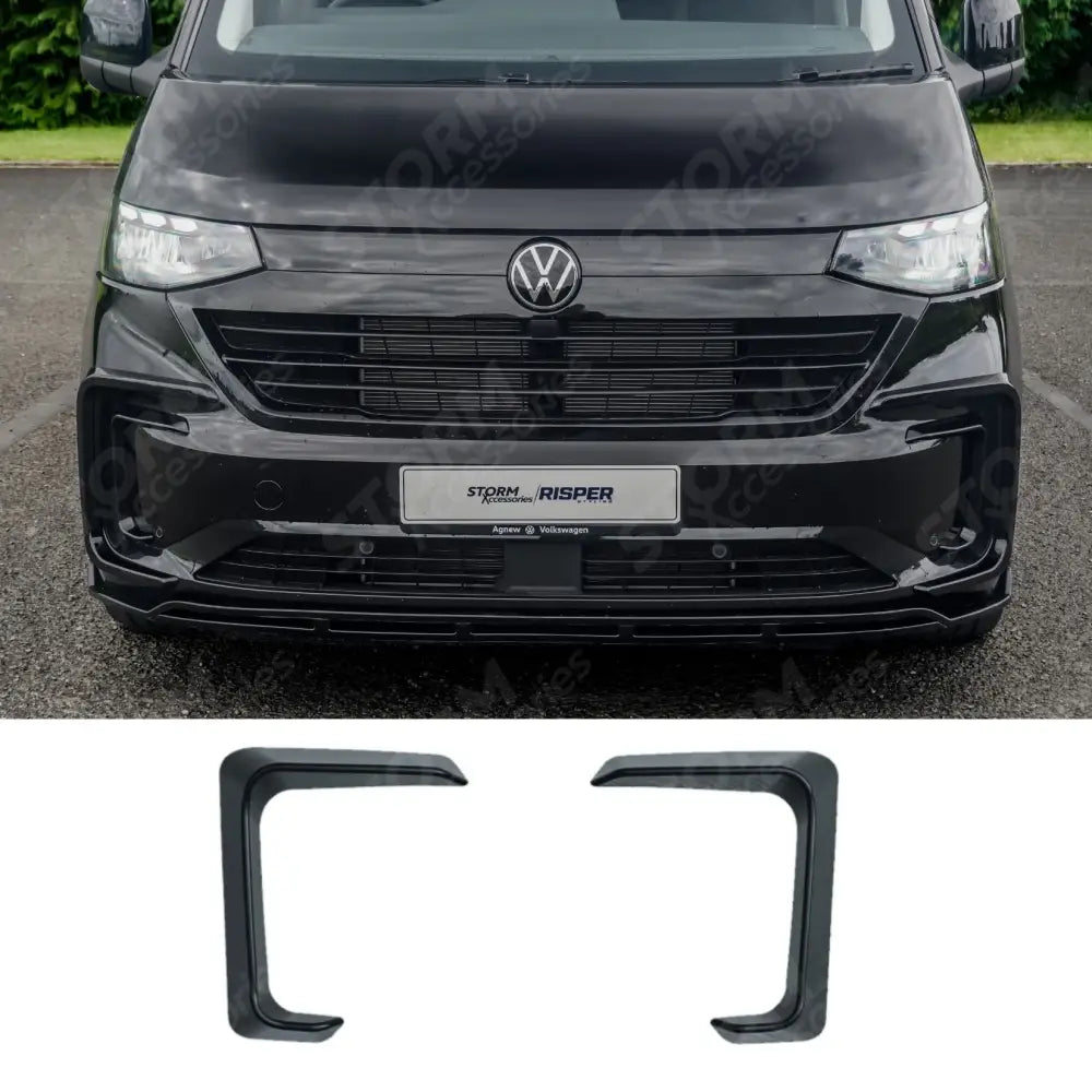Inner Canard Loops In Gloss Black For Volkswagen Transporter T7 2025 on