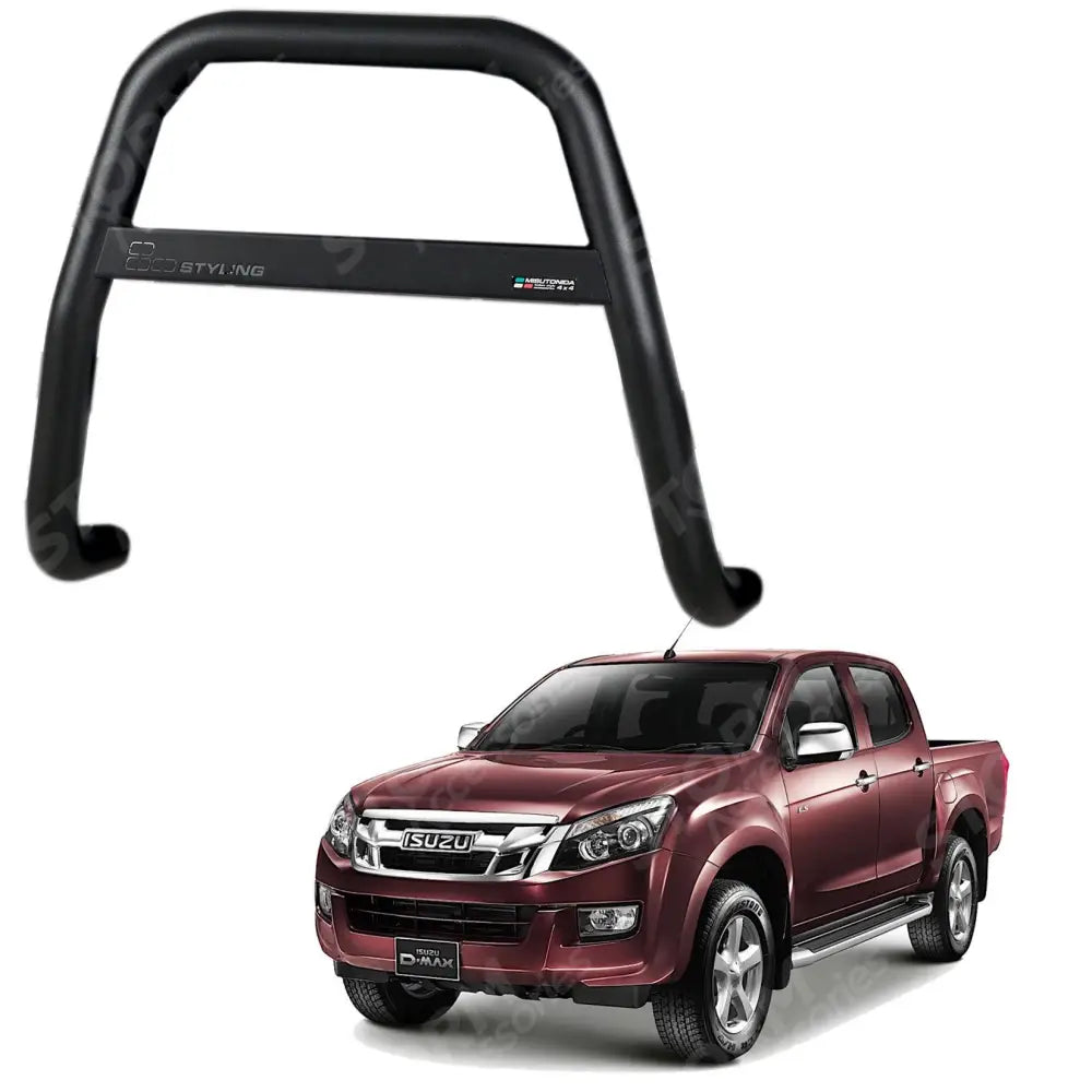 Isuzu D-max 2012-2020 Misutonid Black High A-bar With Spot Light Brackets - 63mm