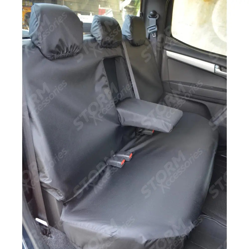 Isuzu D-max 2012 - 2021 - Rear Seat Covers - With Armrest - Black
