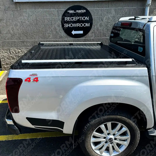 Isuzu D-max 2012 On Double Cab Aluminium Tonneau Cover Black Finish Egr