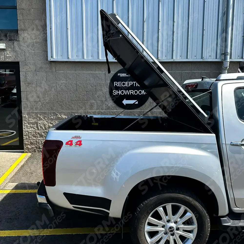 Isuzu D-max 2012 On Double Cab Aluminium Tonneau Cover Black Finish Egr