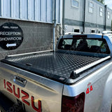 Isuzu D-max 2012 On Double Cab Aluminium Tonneau Cover Black Finish Egr