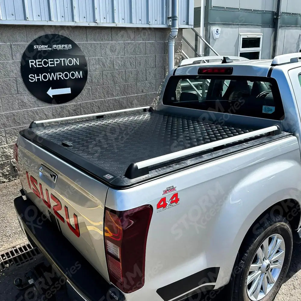 Isuzu D-max 2012 On Double Cab Aluminium Tonneau Cover Black Finish Egr