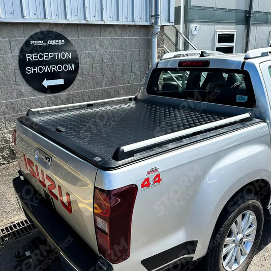 Isuzu D-max 2012 On Double Cab Aluminium Tonneau Cover Black Finish Egr