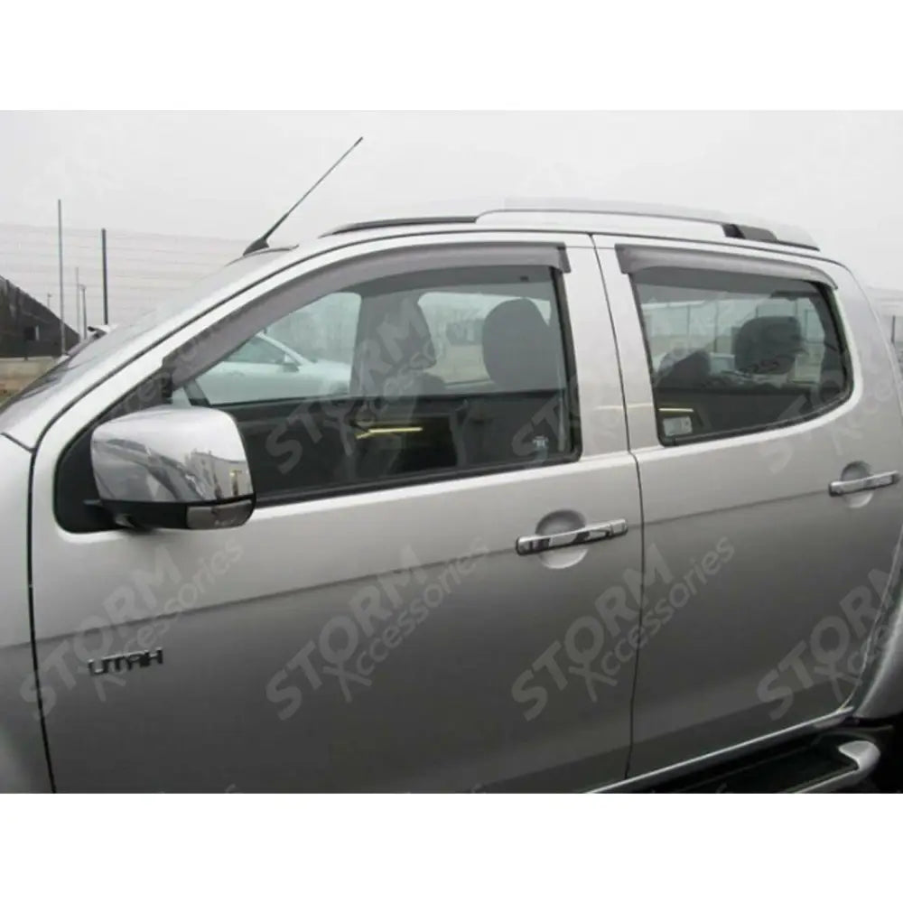 Isuzu D-max 2012 On - Double Cab Egr Quad Wind Deflectors - External Fit