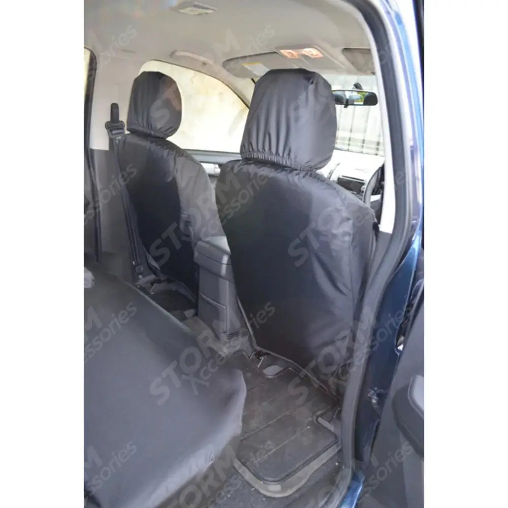 Isuzu D-max 2021 Onward Front Seat Covers - Pair - Black (Integral Headrests)