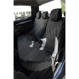 Isuzu D-max 2021 Onward Rear Seat Covers - Black Without Central Armrest