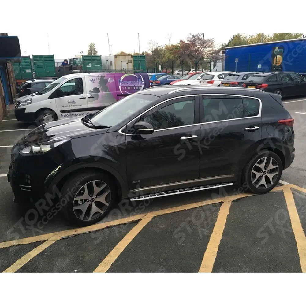 Kia Sportage 2016-2021 Oem Style Running Boards Side Steps - Logo