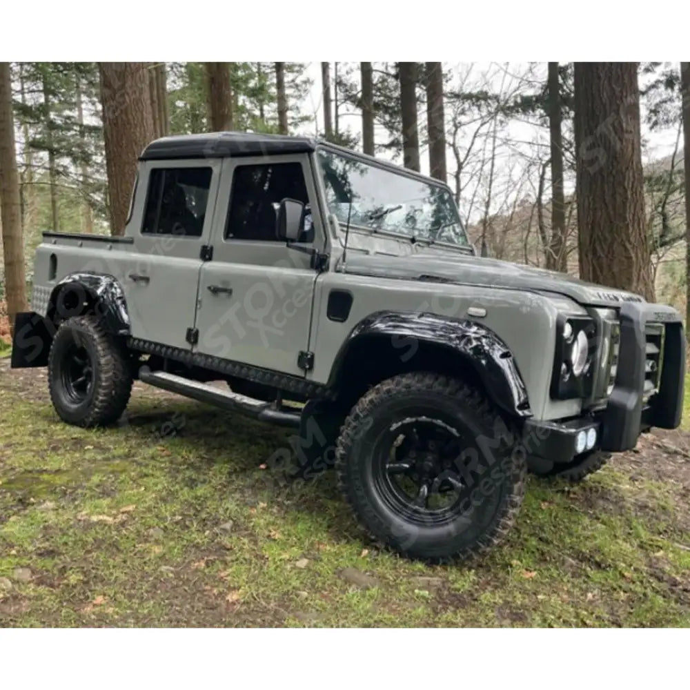 Land Rover Defender 110 Oem Style Running Boards Side Steps Pair Black
