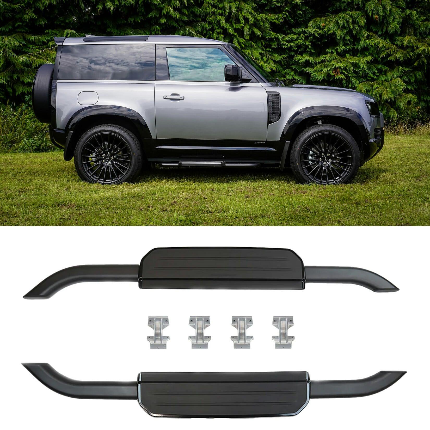 Land Rover Defender 90 L663 2020 On Oe Style Running Boards - Pair - In Black