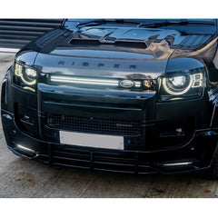 LAND ROVER DEFENDER L663 2020 ON LED DYNAMIC FRONT GRILL - GLOSS BLACK - Storm Xccessories