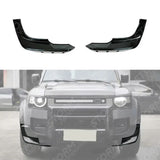 Land Rover Defender L663 90 / 110 / 130 2020 On - Front Bumper Lower Wide Body Canards In Gloss Black