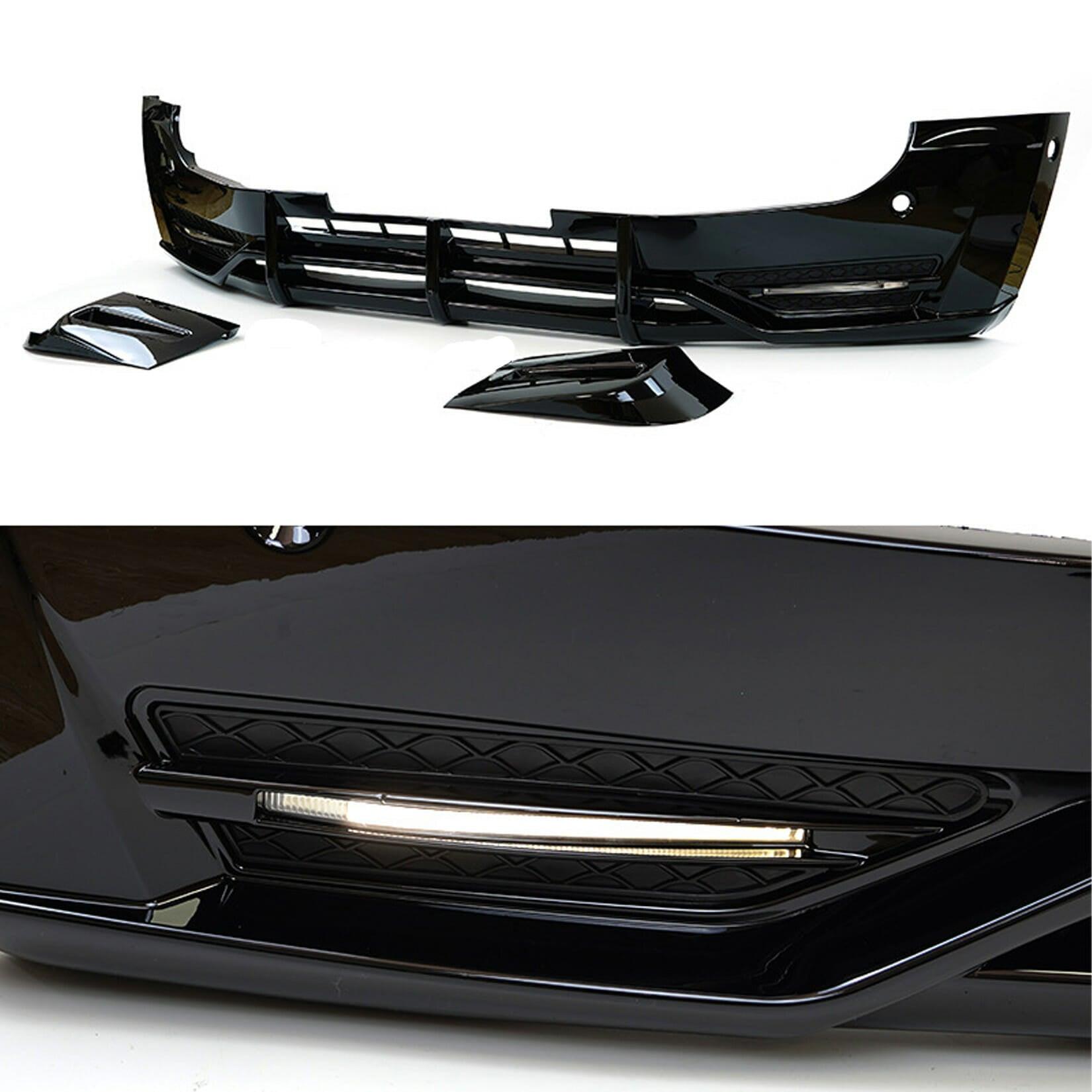 Land Rover Defender L663 90 / 110 / 130 2020 On - Front Bumper Splitter In Gloss Black