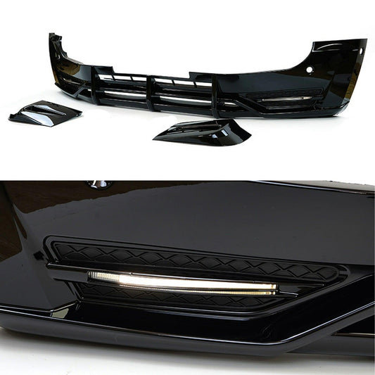 LAND ROVER DEFENDER L663 90 & 110 2020 ON - FRONT BUMPER SPLITTER IN GLOSS BLACK - Storm Xccessories2