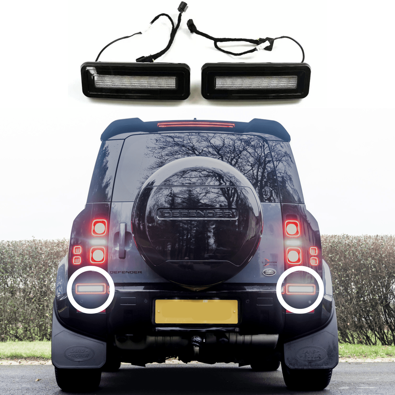 Land Rover Defender L663 90 /110 / 130 2020 On - Reverse Lights Upgrade ...