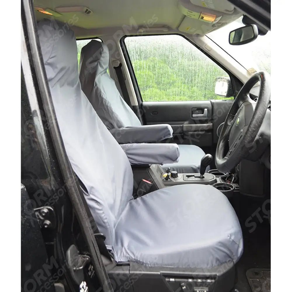 Land Rover Discovery 3 4 Front Seat Covers - With Armrests - Grey
