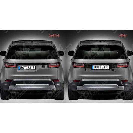 Land Rover Discovery 5 2017-2021 Rear Tailgate Number Plate Moulding St Look - Gloss Black