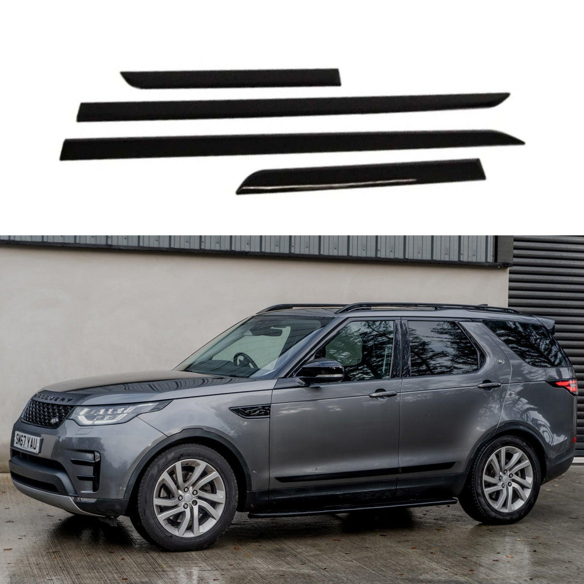 LAND ROVER DISCOVERY 5 2017 ON - DYNAMIC DOOR MOULDINGS SIDE TRIM - BLACK - Storm Xccessories