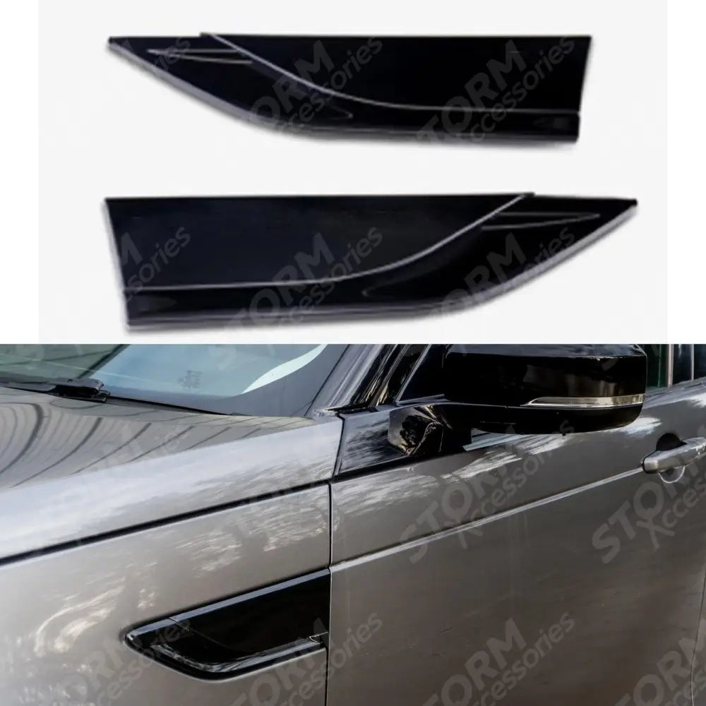 Land Rover Discovery 5 2017 On - Dynamic Side Vent Covers Grilles - Black