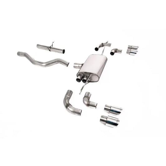 Landrover Defender 110 3.0 L6 P400 - Milltek Sport Non Resonated (Louder) Opf Back System GT-90 Brushed Titanium