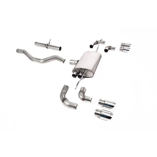 Landrover Defender 110 3.0 L6 P400 - Milltek Sport Non Resonated (Louder) Opf Back System GT-90 Brushed Titanium