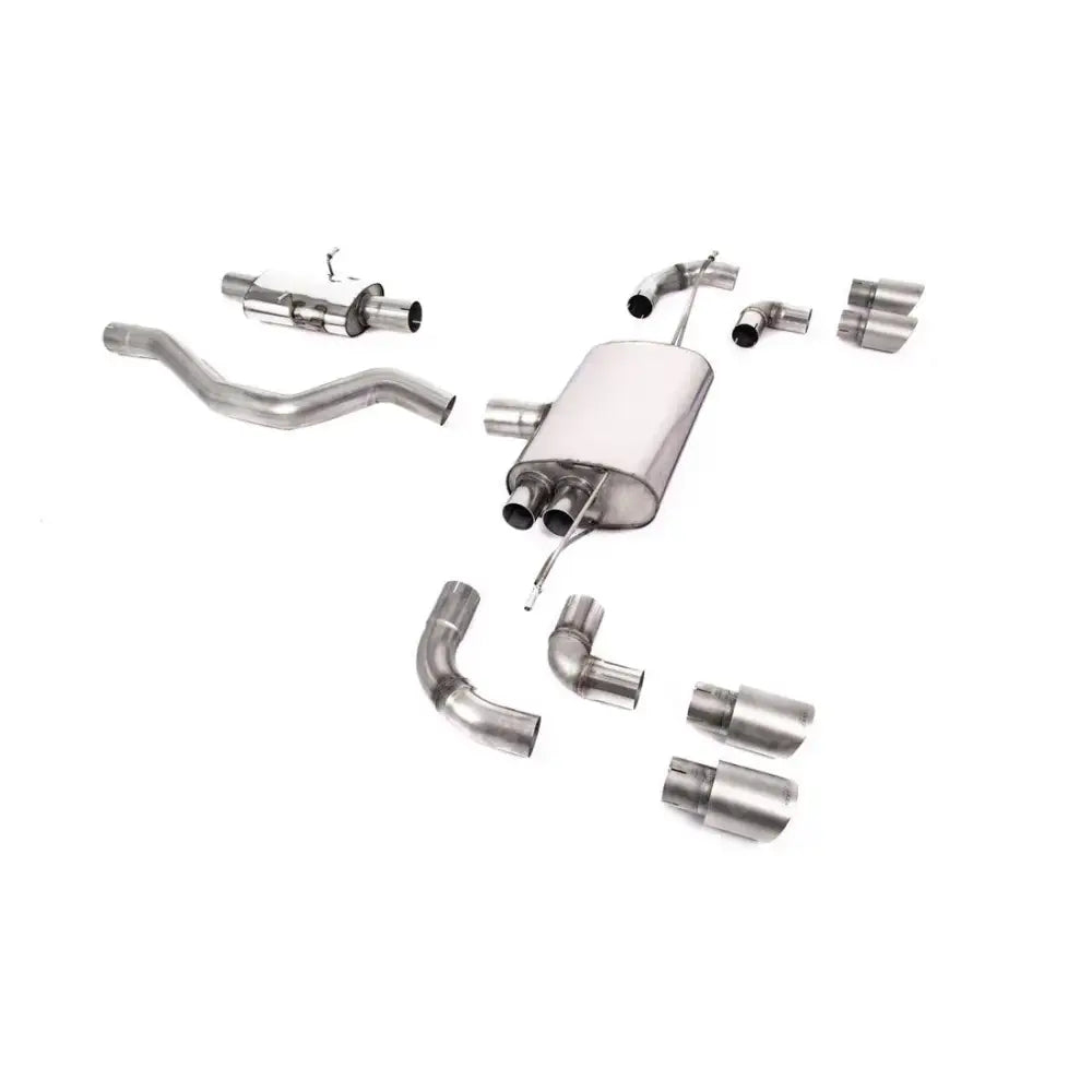 Landrover Defender 110 3.0 L6 P400 - Milltek Sport Resonated (Quieter) Opf Back System GT-90 Brushed Titanium