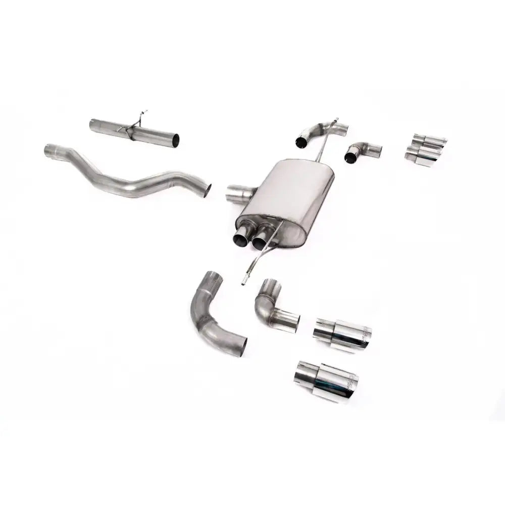 Landrover Defender 90 2.0 L4 P300 & P400e - Milltek Sport Non Resonated (Louder) Opf Back System GT-90 Brushed Titanium