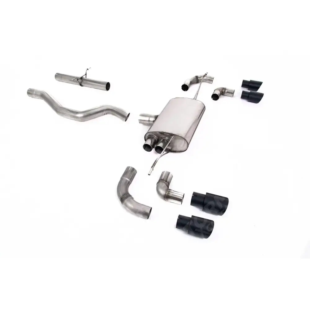 Landrover Defender 90 2.0 L4 P300 & P400e - Milltek Sport Non Resonated (Louder) Opf Back System GT-90 Cerakote Black