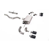 Landrover Defender 90 2.0 L4 P300 & P400e - Milltek Sport Non Resonated (Louder) Opf Back System Jet-90 Carbon