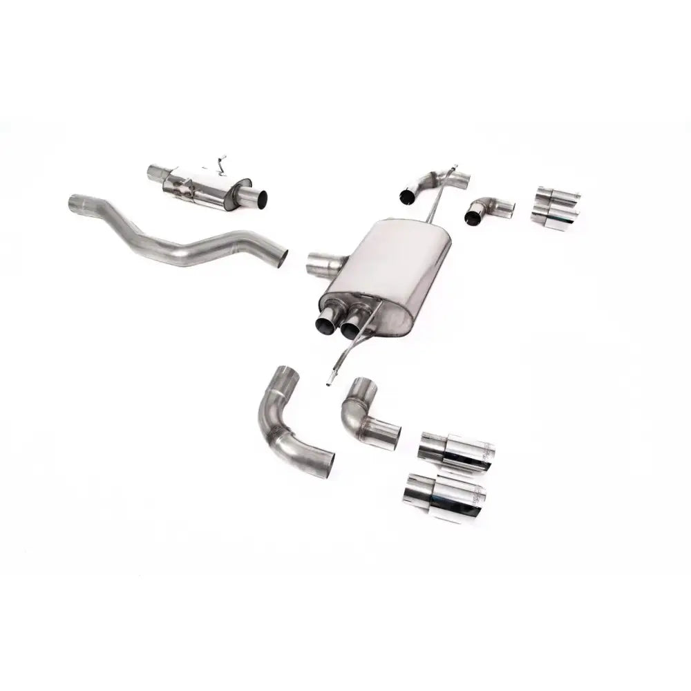 Landrover Defender 90 2.0 L4 P300 & P400e - Milltek Sport Resonated (Quieter) Opf Back System GT-90 Brushed Titanium
