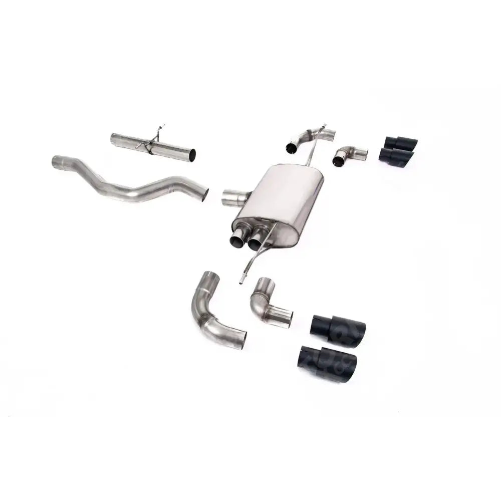 Landrover Defender 90 3.0 L6 P400 - Milltek Sport Non Resonated (Louder) Opf Back System GT-90 Cerakote Black