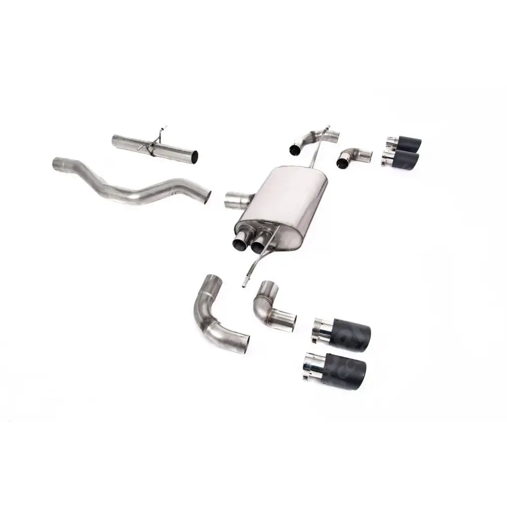 Landrover Defender 90 3.0 L6 P400 - Milltek Sport Non Resonated (Louder) Opf Back System Jet-90 Carbon