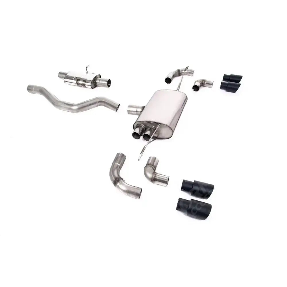 Landrover Defender 90 3.0 L6 P400 - Milltek Sport Resonated (Quieter) Opf Back System GT-90 Cerakote Black