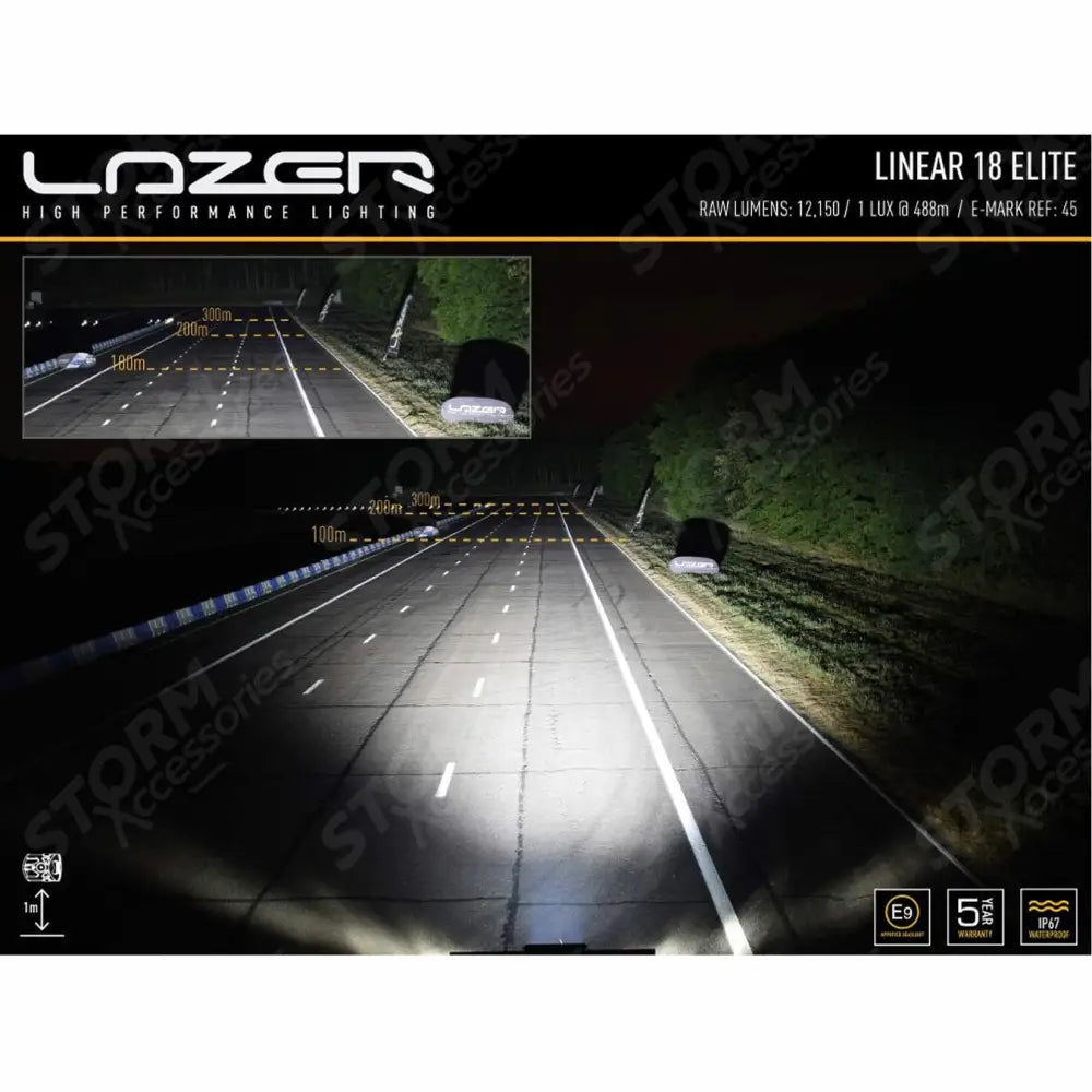 Landrover Defender L663 2020 On - Lazer Grill Light Kit - L18 Elite With Low Beam Assist